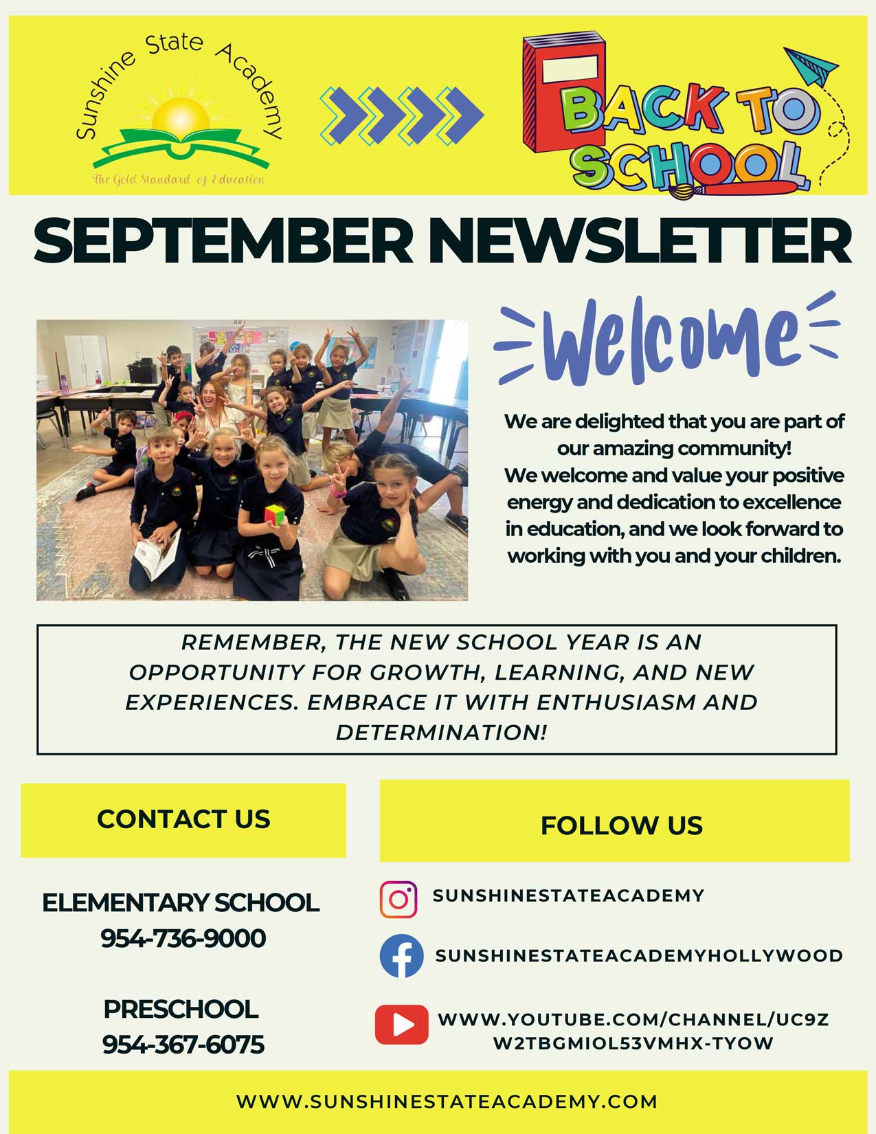 Sunshine State Academy Newsletter September 2023