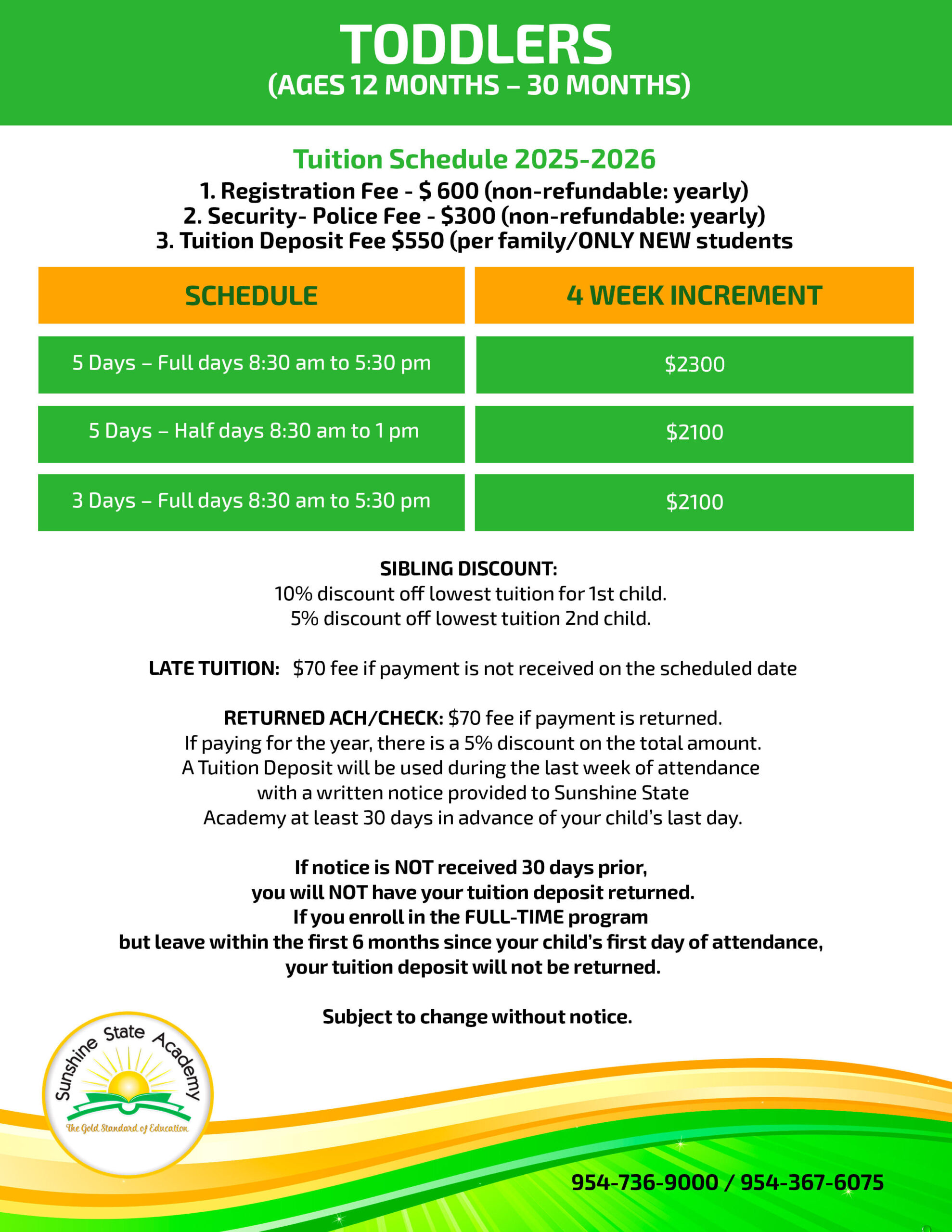 Image of sunshine toddlers tuition 2025/26