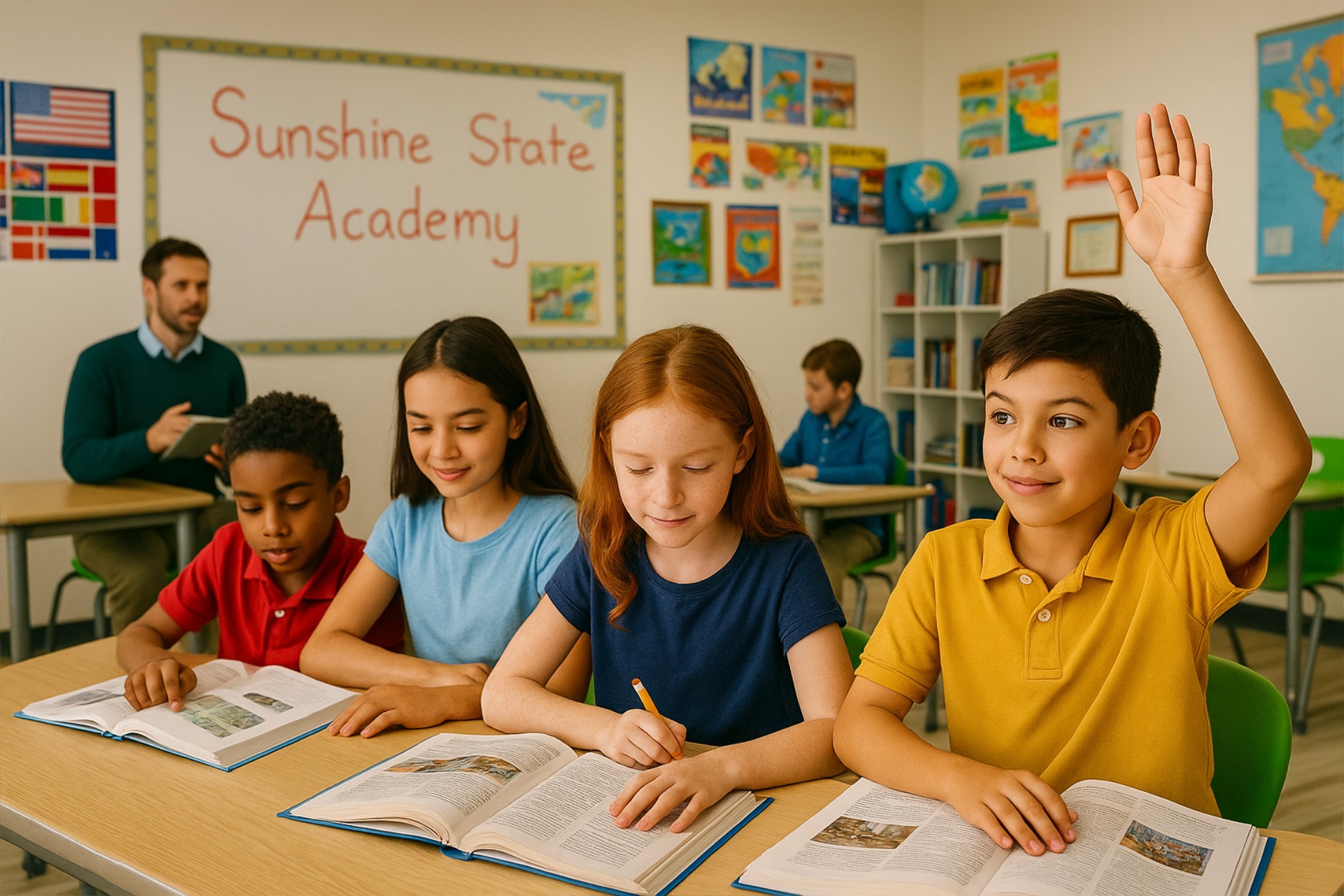 Socail Studies class at Sunshine Elementary