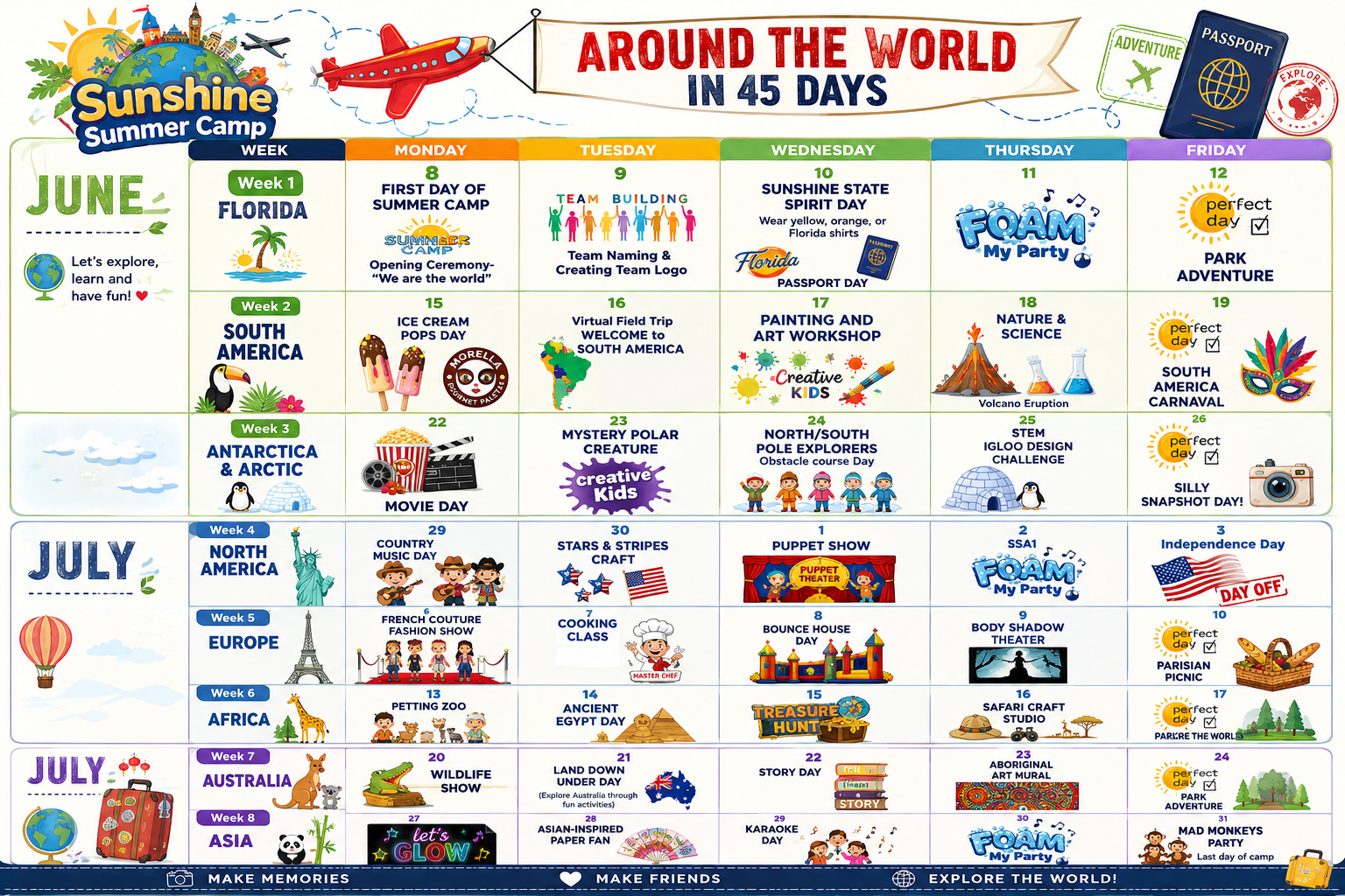 summer camp themes